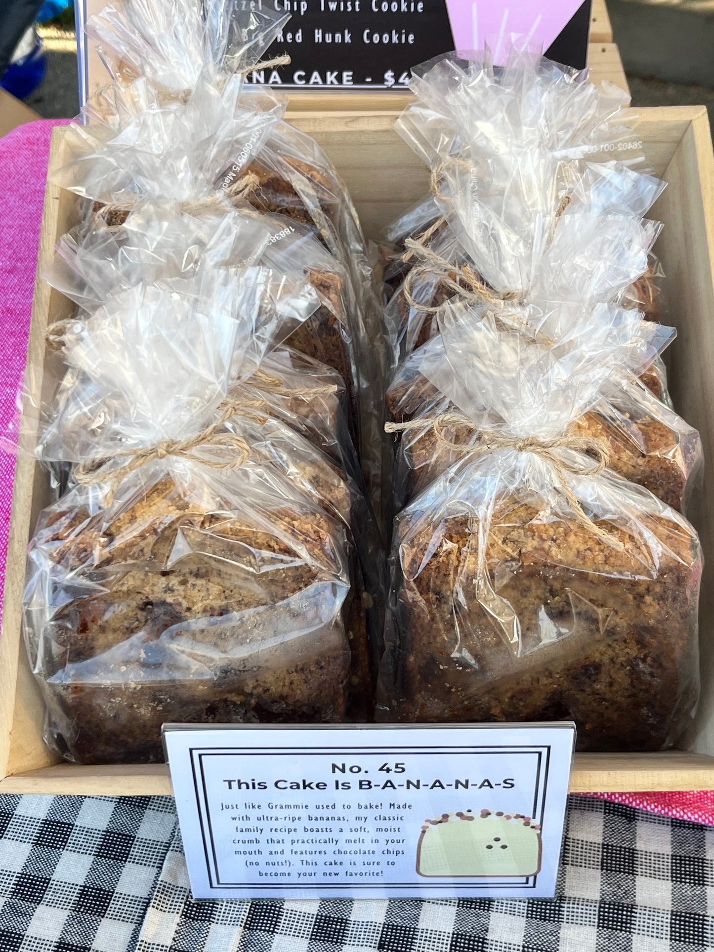 Banana Cake Slice - Farmer's Market Only