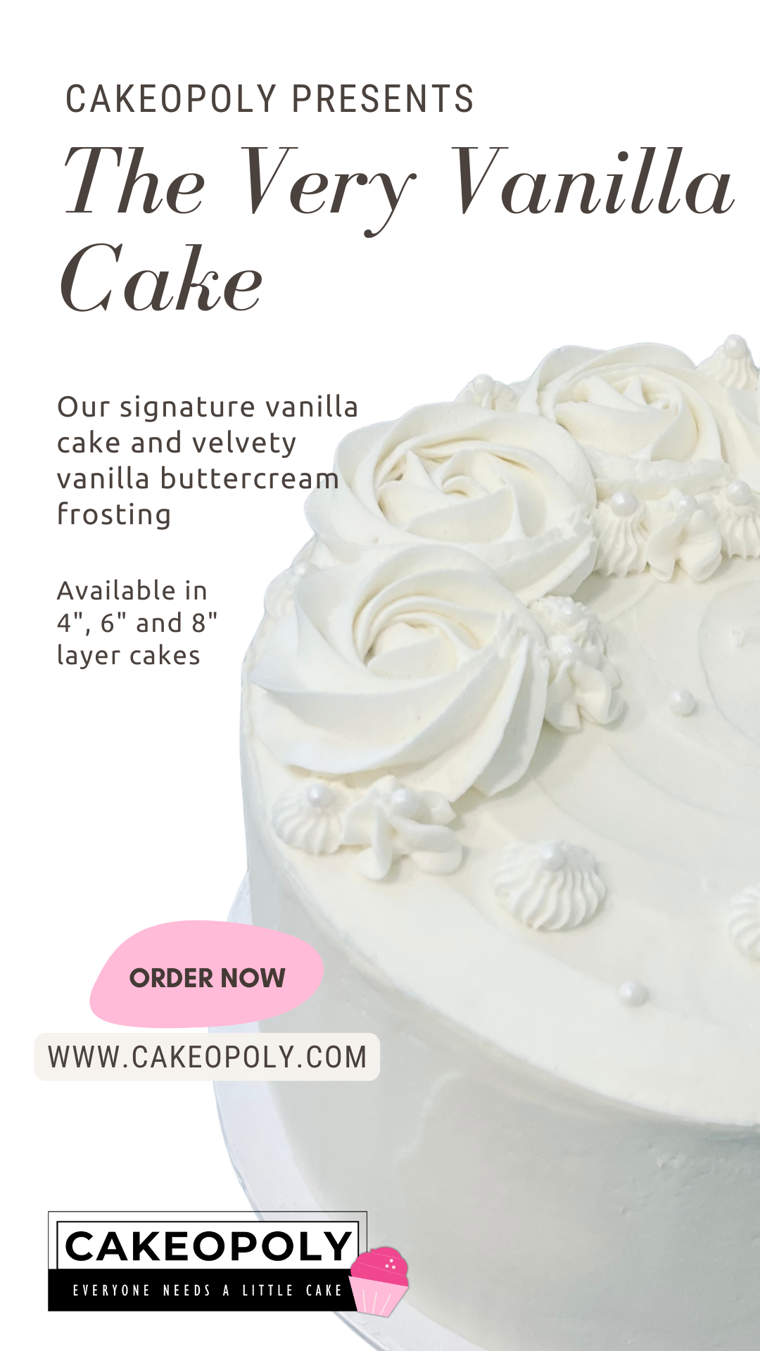 The Very Vanilla Cake (6” and 8”)